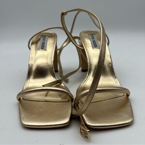Steve Madden Metallic Gold Strappy Heels